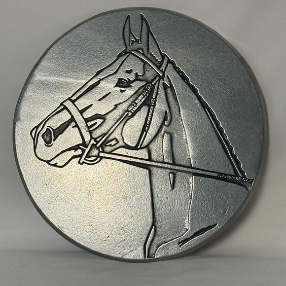 Other - Horse Head Trivet/Hot Plate/PEWTAREX – York, PA – Equestrian Pewter Vintage 70s